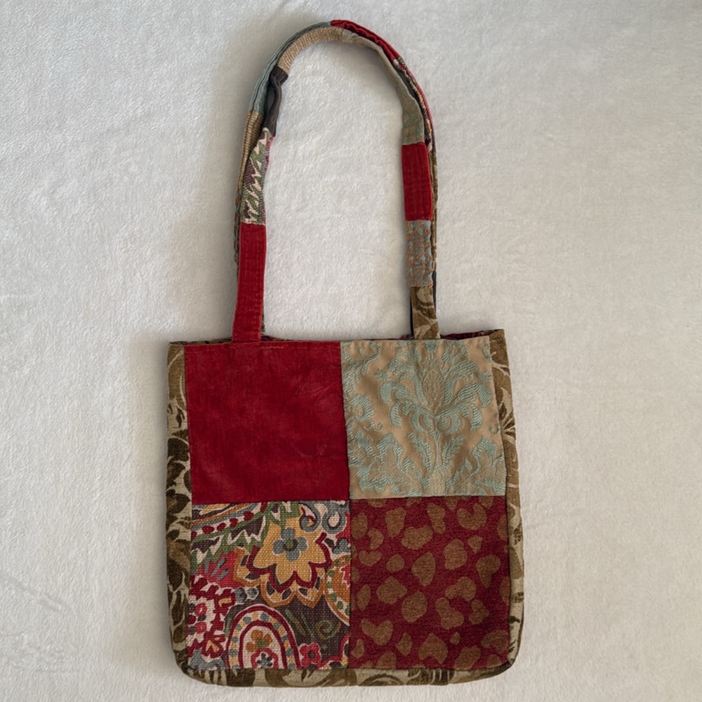 Patchwork Embroidered "A" Quilted Multicolor Boho… - image 7